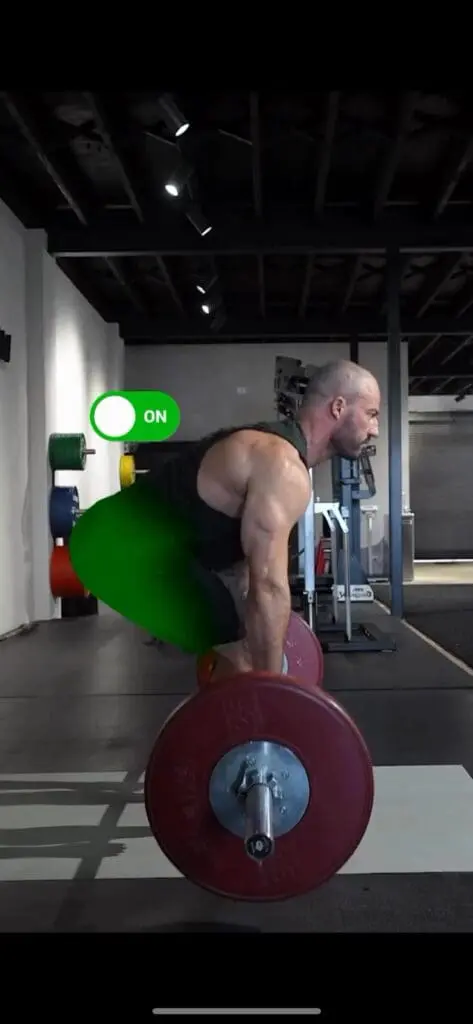 While the tension is distributed to the posterior chain during the flexion phase of the deadlift